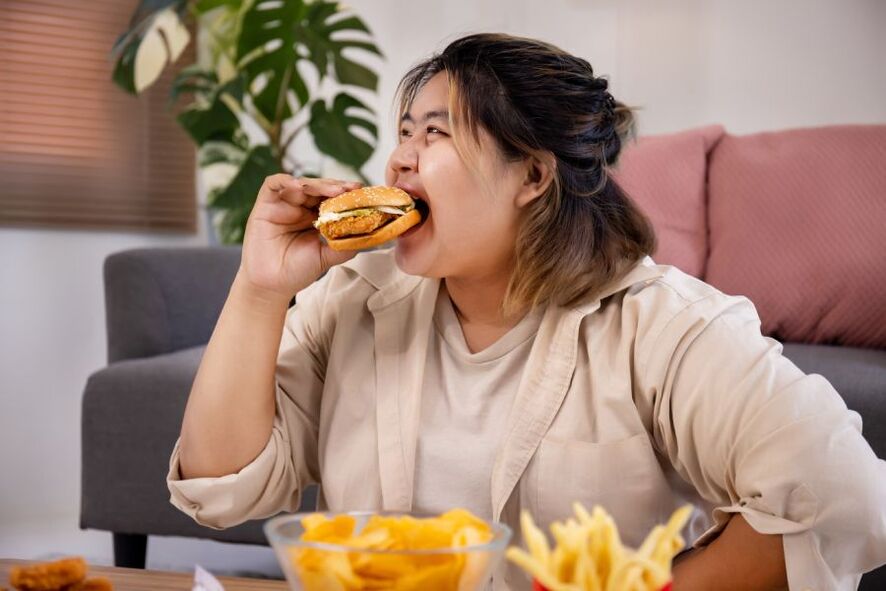 a comida lixo leva ao exceso de peso